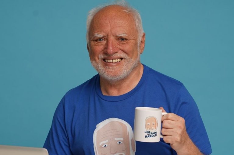 Hungarian MemeStar 'Hide the Pain Harold' Face of French
